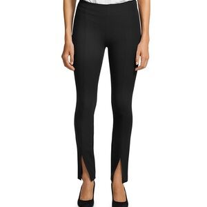 Theory Black Split-Hem Skinny Pants